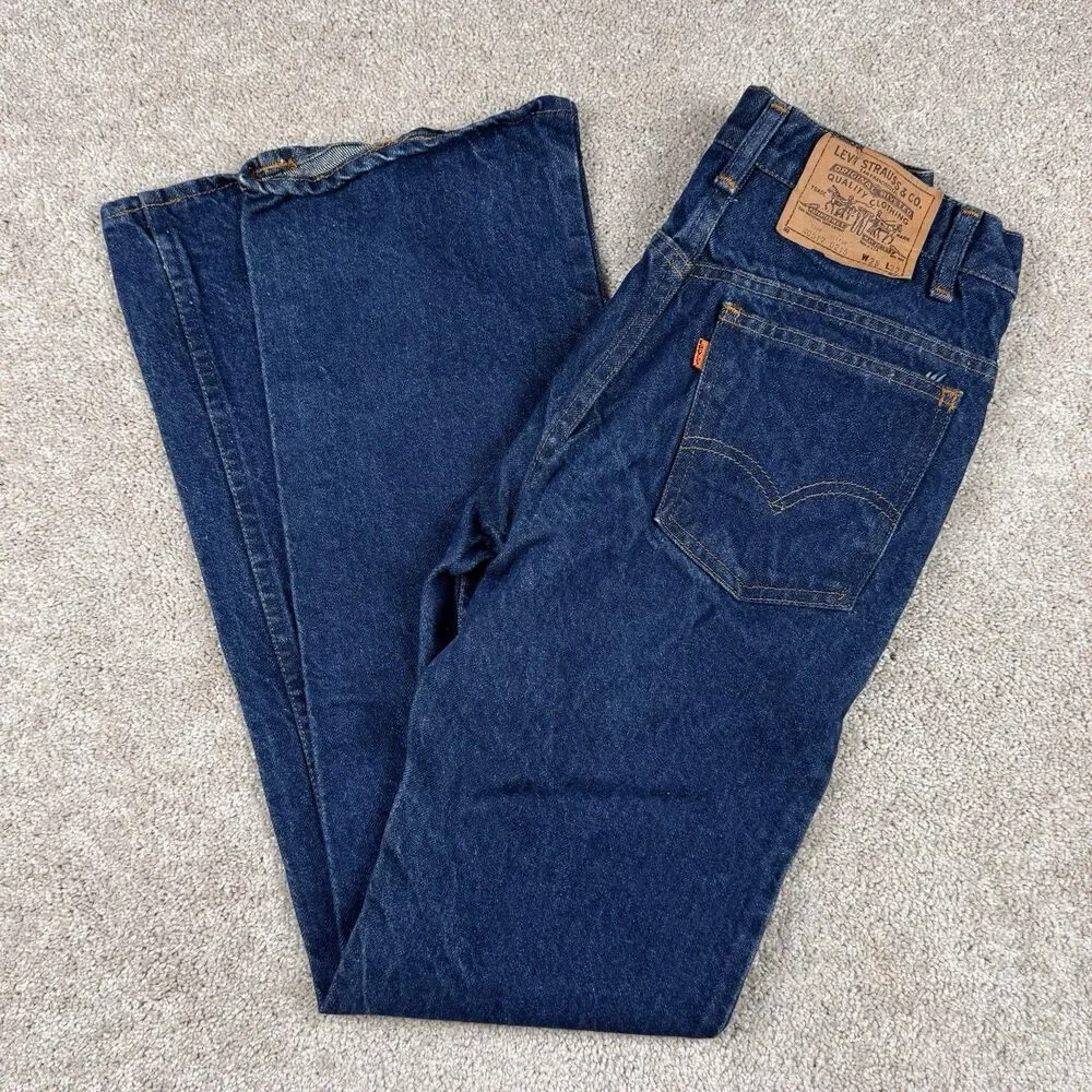 Levi’s 517 Orange Tab Vintage Made in USA 80s Boot Cut Jeans 28x32 (Fits 26x31)